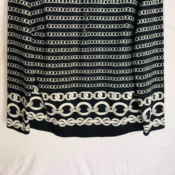 J. McLaughlin Women's Size Medium Chain Pattern Top Shirt - Picture 3 of 5